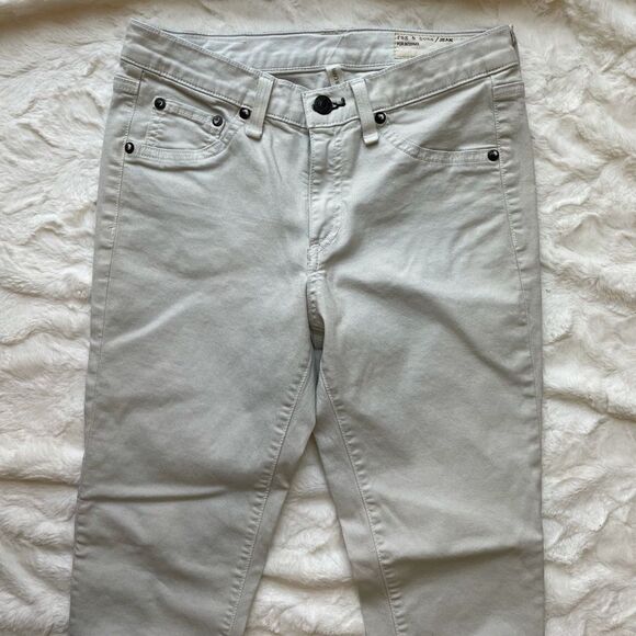 Rag & Bone Cream Moto Zipper Capri - Women’s 27 - Picture 2 of 9